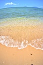 paradise beach indian ocean nosy be and foam Royalty Free Stock Photo