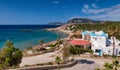 Paradise Beach and Kos coastline, Greece in summer