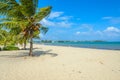 Paradise beach in Placencia, tropical coast of Belize, Caribbean Sea, Central America