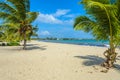 Paradise beach in Placencia, tropical coast of Belize, Caribbean Sea, Central America