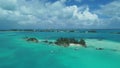 Paradise, Beautiful Landscape, Aerial Shoot, Islands Of Bermuda, Rocky Reefs, Atlantic Ocean, Tropical Beach