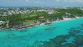 Paradise, Beautiful Landscape, Atlantic Ocean, Islands Of Bermuda, Rocky Reefs, Aerial Shoot, Tropical Beach