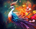 The Paradise bird is art in the realistic animal style.