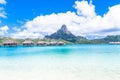 Paradise Bora Bora Island, French Polynesia. Royalty Free Stock Photo