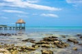 Paradise in the Caribbean beach Tulum in Mexico Royalty Free Stock Photo