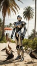 Paradise Day: Humanoid Robot in the Animal Oasis 4