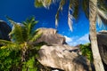 Amazing tropical beach Anse Source d`Argent with granite boulders on La Digue Island, Seychelles