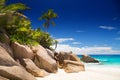 Amazing tropical beach with granite boulders on Grande Soeur Island, Seychelles