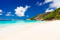 Amazing tropical beach with granite boulders on Grande Soeur Island, Seychelles