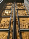 Paradise Gate at the baptistery of the cathedral Santa Maria del Fiore in Florence Royalty Free Stock Photo