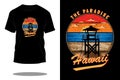 The paradise Hawaii retro vintage t shirt design