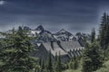 Paradise Inn with Tatoosh range in background Royalty Free Stock Photo