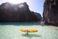 Paradise island and crystal clear water of El Nido, Palawan, Phi