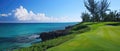 Paradise Island Golf Course Teeing Off With Ocean Panoramas Royalty Free Stock Photo