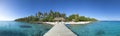 Paradise island panoramic view Royalty Free Stock Photo