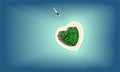 Paradise Island in the shape of a heart