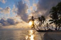 Paradise Islands in Guna Yala, Kuna Yala, San Blas, Panama. Sunset. Sunrise. Royalty Free Stock Photo