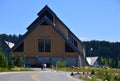 Paradise Lodge in Volcanic Mountain Landscape in Mount Rainier National Park in Washington