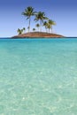 Paradise palm tree island tropical turquoise beach