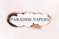 Paradise Papers text Royalty Free Stock Photo