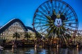 Paradise Pier and Gondola Wheel at California Adventure Royalty Free Stock Photo