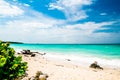 Paradise Playa Blanca beach of Baru island by Cartagena in Colombia