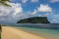 Paradise tropical beach Lalomanu on Upolu island, Samoa