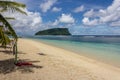 Paradise tropical beach Lalomanu on Upolu island, Samoa
