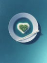 Paradise tropical island in the form of heart Royalty Free Stock Photo