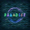 Paradise vector neon sign