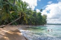 Paradise wild beach of Manzanillo Park in Costa Rica