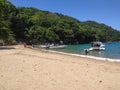 Paradisiac beach in Ilhabela island in the northern coast of Sao Paulo city, Brazil.