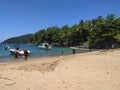 Paradisiac beach in Ilhabela island in the northern coast of Sao Paulo city, Brazil.