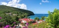 Paradisiac Caribbean landscape with the famous Anse Dufour in Martinique Royalty Free Stock Photo