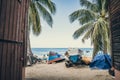 Paradisiac Caribbean landscape with the famous Anse Dufour in Martinique Royalty Free Stock Photo