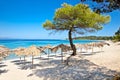 Paradiso sand beach on Akra Glarokavos, Greece. Royalty Free Stock Photo