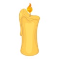 Paraffin candle icon, cartoon style