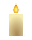 Parafine candle fire isolated icon Royalty Free Stock Photo