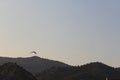 Paraglide against the background of mountains Royalty Free Stock Photo