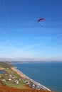 Paraglider above Beesands, Devon