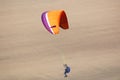 Paraglider above Rhossili in Wales Royalty Free Stock Photo