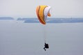 Paraglider above the sea