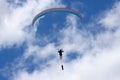 Paraglider being towed by a winch Royalty Free Stock Photo