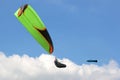 Paraglider being towed on a winch Royalty Free Stock Photo