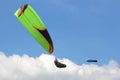 Paraglider being towed on a winch