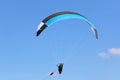 Paraglider being towed on a winch Royalty Free Stock Photo