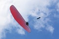 Paraglider being towed on a winch