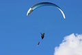 Paraglider being towed by a winch Royalty Free Stock Photo