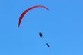 Paraglider being towed on a winch