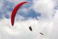 Paraglider being towed on a winch